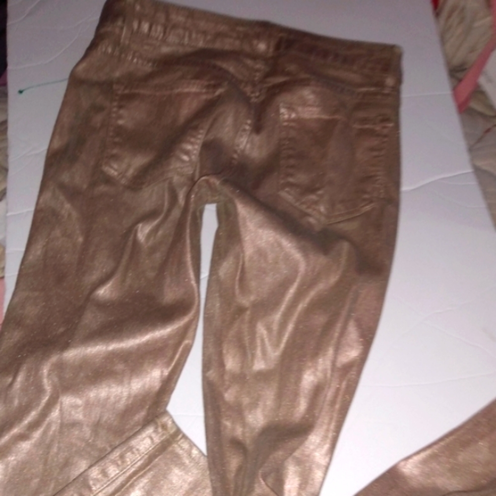 Rich and skinny metallic coated jeans